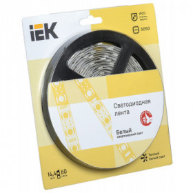 Лента светодиодная 5м блистер LSR-5050WW60-14.4-IP20-12V IEK
