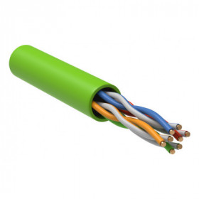 ITK Витая пара U/UTP кат.5E 4х2х24AWG solid LSZH нг(А)-HFLTx зеленый (305м)