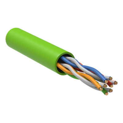 ITK Витая пара U/UTP кат.5E 4х2х24AWG solid LSZH нг(А)-HFLTx зеленый (305м)