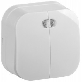 Выключатель 2-клавишный для открытой установки с индикацией ВС20-2-1-ХБ 10А GLORY белый IEK