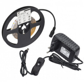 Комплект светодиодной подсветки "Сделай сам" (лента LED 5м LSR-2835WW60-4.8-IP20-12В + драйвер + выключатель) IEK