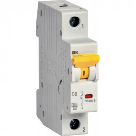 Автоматический выключатель ВА47-60МА без теплового расцепителя 1P 6А 6кА D IEK