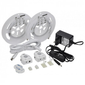 Комплект светодиодной подсветки "Сделай сам" (лента LED 2х1.2м LSR-2835WW60-4.8-IP20-12В + драйвер + 2 датчика...