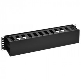 ITK by ZPAS Органайзер кабельный пластиковый с крышкой 19" 2U 12 слотов черный