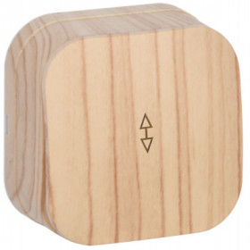 Выключатель 1-клавишный для открытой установки проходной ВСп10-1-0-ХС 10А GLORY сосна IEK