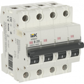 ARMAT Автоматический выключатель M06N 4P B 20А IEK ARMAT Автоматический выключатель M06N 4P B 20А IEK