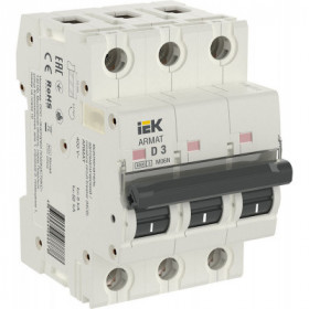 ARMAT Автоматический выключатель M06N 3P D 3А IEK ARMAT Автоматический выключатель M06N 3P D 3А IEK