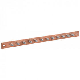 ITK Шина заземления 483х25x3мм медь ШМТ М1 12 точек подключения М6