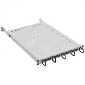 ITK by ZPAS Полка стационарная 19" 1U с кабельным органайзером и щеточным вводом нагрузка до 120кг 850мм серая