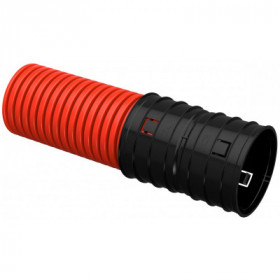 Труба гофрированная двустенная ПНД d-125мм красная (50м) IEK