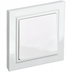 BRITE Выключатель 1-клавишный 10А в сборе ВСР10-1-0-БрБ белый IEK