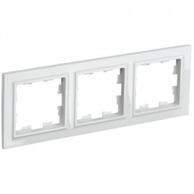 BRITE Рамка 3-местная РУ-3-БрБ белый IEK