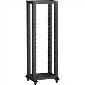 ITK LINEA F Стойка двухрамная на роликах 24U 600х600мм черная