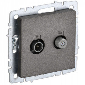 BRITE Розетка двойная TV+SAT РТВ/РСп12-БрТБ темная бронза IEK