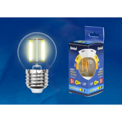 LED-G45-5W WW E27 CL MB GLM10TR картон