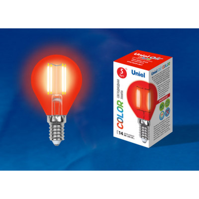 LED-G45-5W RED E14 GLA02RD картон