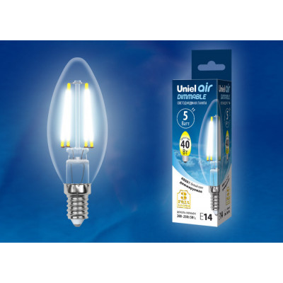 LED-C35-5W NW E14 CL DIM GLA01TR картон