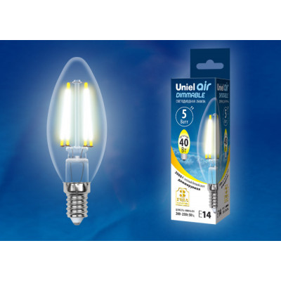 LED-C35-5W WW E14 CL DIM GLA01TR картон