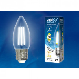 LED-C35-5W NW E27 CL DIM GLA01TR картон