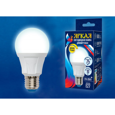 LED-A60 10W 4000K E27 FR DIM PLP01WH картон