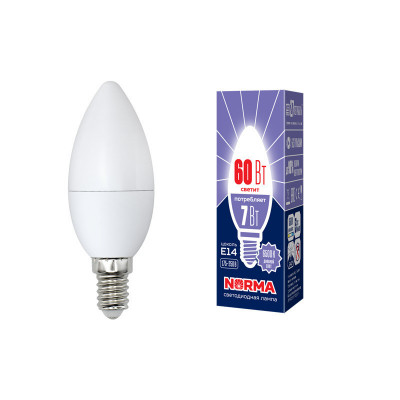 LED-C37-7W DW E14 FR NR картон