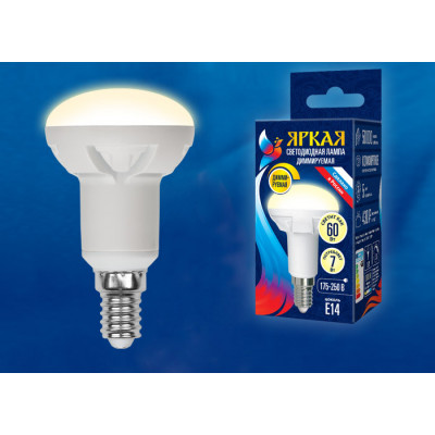 LED-R50 7W 3000K E14 FR DIM PLP01WH картон