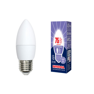 LED-C37-9W DW E27 FR NR картон