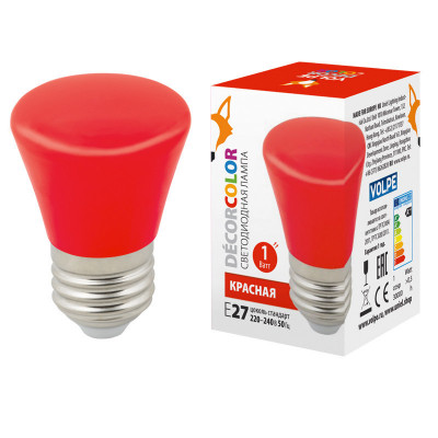 LED-D45-1W RED E27 FR С BELL