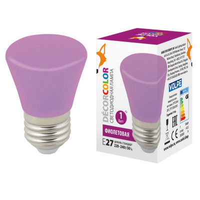 LED-D45-1W PURPLE E27 FR С BELL