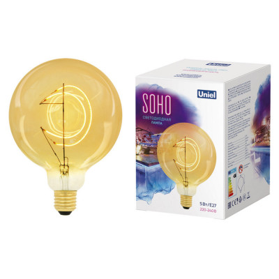 LED-SF02-5W SOHO E27 CW GOLDEN GLS77GO