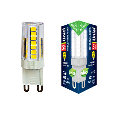 LED-JCD-5W 4000K G9 CL GLZ09TR картон