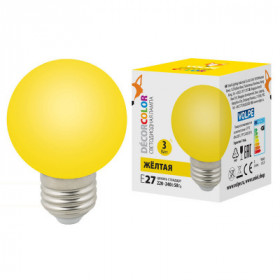LED-G60-3W YELLOW E27 FR С