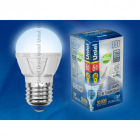 LED-G45-6W NW E27 FR ALP01WH пластик LED-G45-6W NW E27 FR ALP01WH пластик
