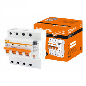 Диф.автомат АД14 4P. C25. 100мА. 4.5кА. тип АС. 5 мод. TDM