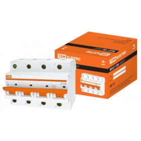 Авт. выкл. ВА47-100 4Р 10А 10кА х-ка С TDM Авт. выкл. ВА47-100 4Р 10А 10кА х-ка С TDM