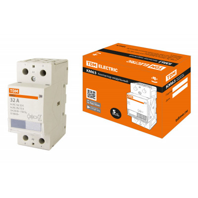 Контактор модульный КМ63 2-32 1НО-1НЗ TDM