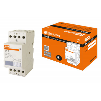 Контактор модульный КМ63 4-25 3НО-1НЗ TDM