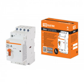 Контактор модульный с ручным управлением КМ63 4-25 4НО 230В АС TDM