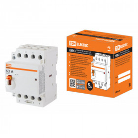 Контактор модульный с ручным управлением КМ63 4-63 4НО 230В АС TDM