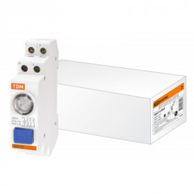Выключатель кнопочный с индикацией ВКИ-47 синий (LED) 2НО-1НЗ AC DC TDM