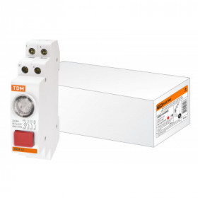 Выключатель кнопочный с индикацией ВКИ-47 красный (LED) 2НО-1НЗ AC DC TDM