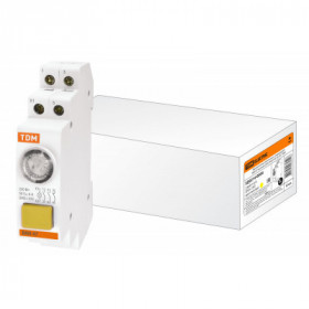 Выключатель кнопочный с индикацией ВКИ-47 желтый (LED) 2НО-1НЗ AC DC TDM