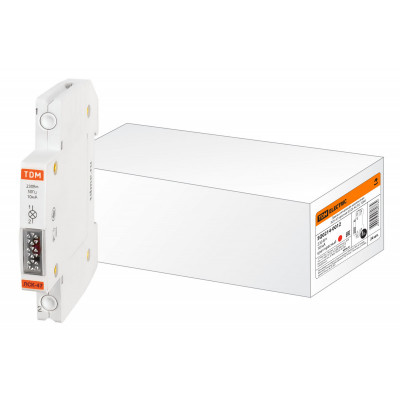 Лампа сигнальная компактная ЛСК-47 красная (LED) AC DC TDM