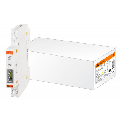 Лампа сигнальная компактная ЛСК-47 желтая (LED) AC DC TDM