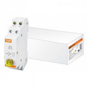 Выключатель кнопочный c фиксацией и индикацией ВК-47M 1НО-1НЗ желтый TDM