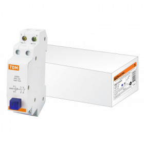 Выключатель кнопочный c фиксацией и индикацией ВК-47M 1НО-1НЗ синий TDM