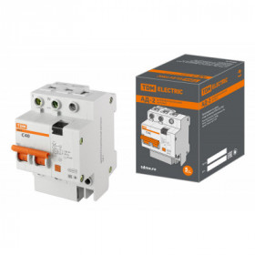 Диф.автомат АД-2 2Р. C40. 30мА. 4.5кА. тип АС. TDM