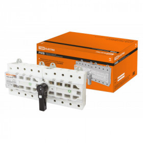 Рубильник модульный с видимым разрывом. реверсивный РМВ-80 4П I-0-II 80A TDM