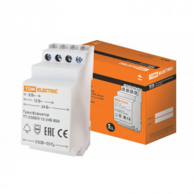 Трансформатор понижающий ТП-230В 8-12-24В 8ВА DIN-рейка TDM