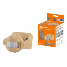 Датчик движения стена ДДС-02С (1100Вт. 5-480с. 6м. 5+Лк. 180гр. IP44). "ЭКО" сосна TDM